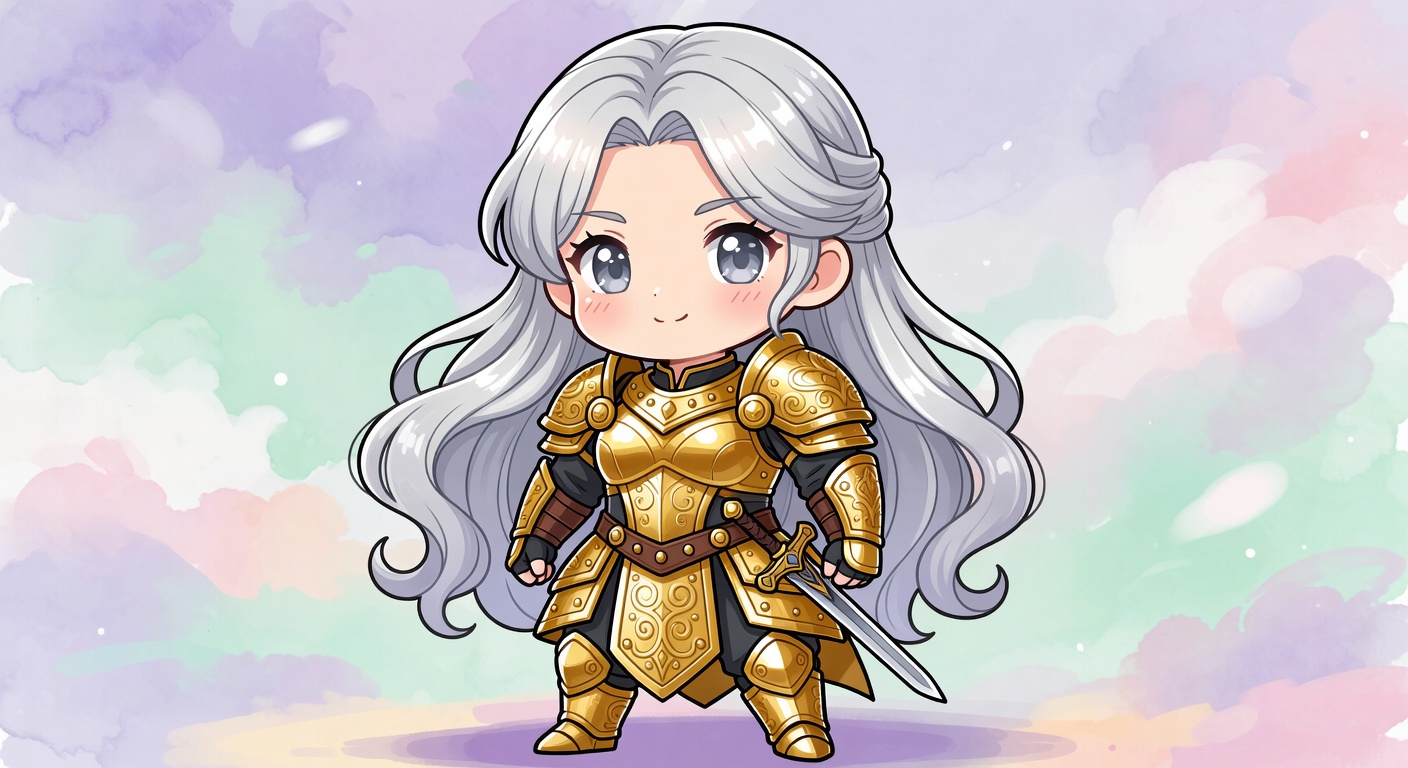 2D Chibi Warrior art