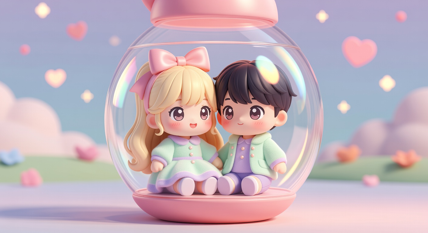 Gashapon Couple chibi art